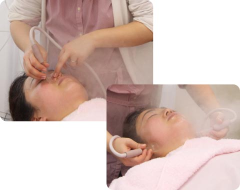 レディースシェービング＋フェイシャルエステ／STEP５ マッサージ②